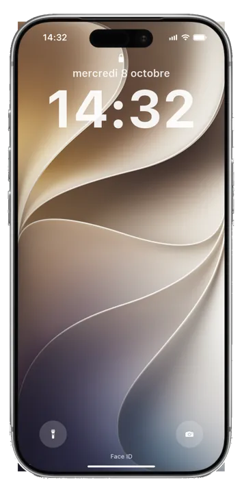 Écran verrouillé du téléphone